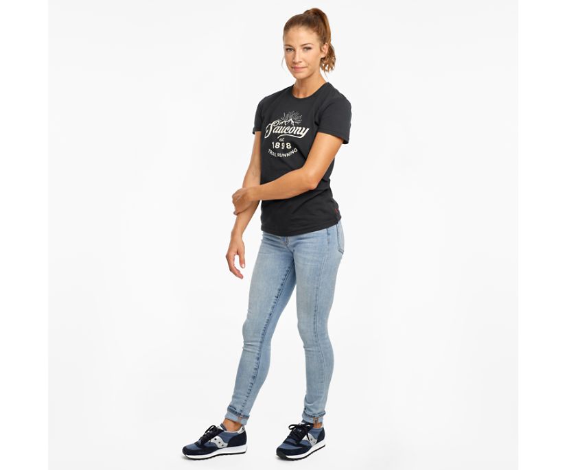 Saucony Rested Short Sleeve Women's Shirts Black | AU 292YXFU